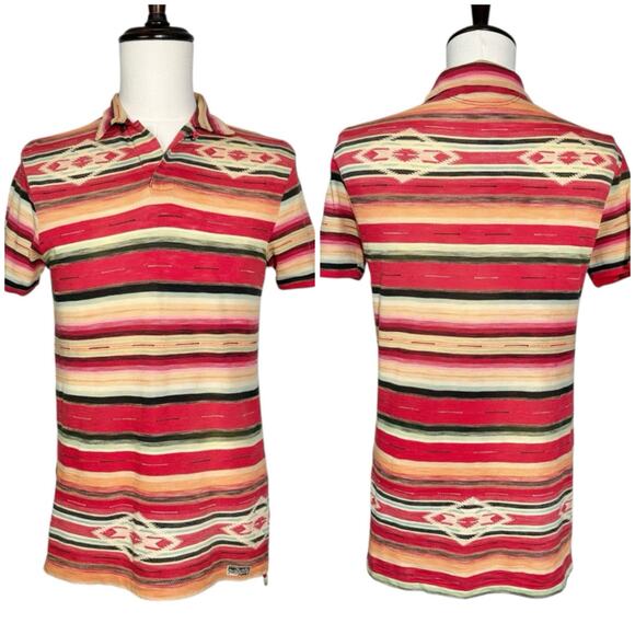 Polo by Ralph Lauren | Men | Vintage Southwest Aztec Print SS Polo Shirt | Small - Picture 1 of 9